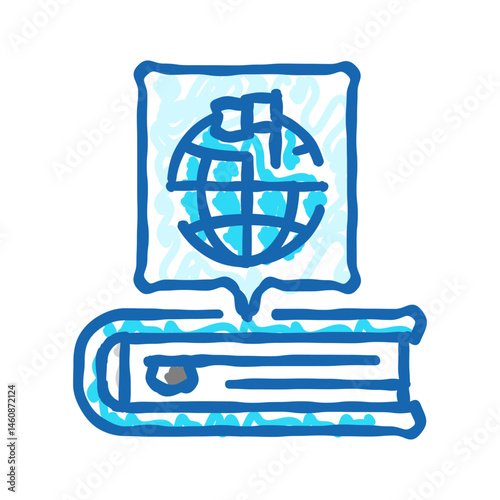 content localization technical writer icon doodle illustration