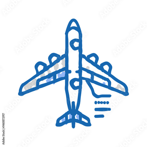 hydraulic systems aircraft icon doodle illustration