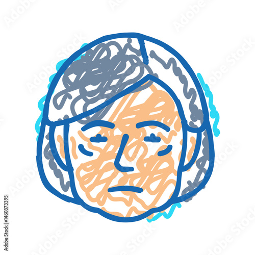 high blood pressure disease symptom icon doodle illustration