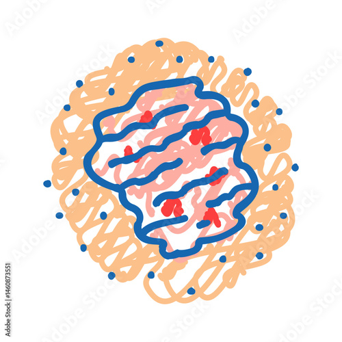yellowing the skin eyes disease symptom icon doodle illustration