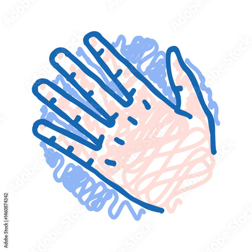 pale skin pallor disease symptom icon doodle illustration