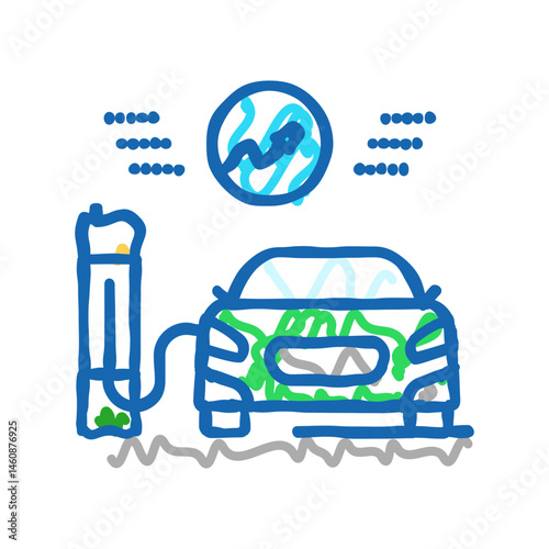 fast charging electric icon doodle illustration