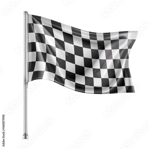 Racing Flag Isolated on Transparent Background photo
