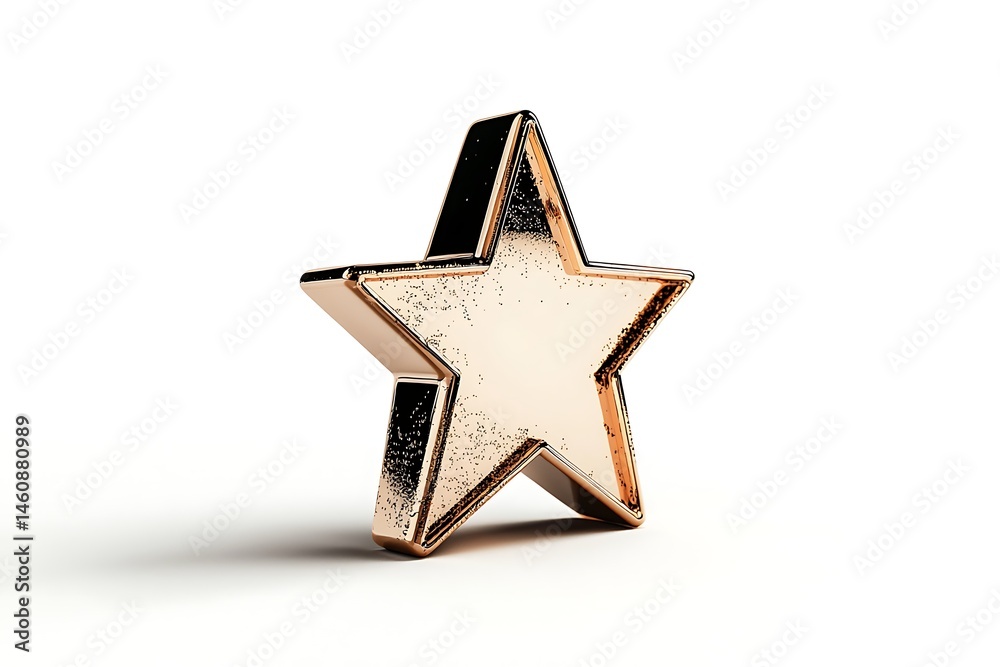 Fototapeta premium Gold star icon, 3D render