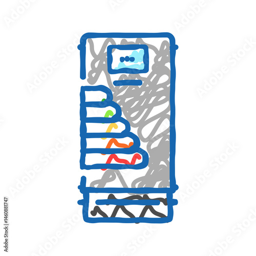 water heater efficient icon doodle illustration