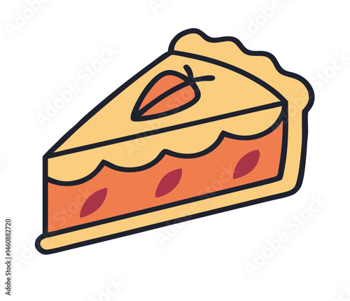 Cartoon Slice of Fruit Pie