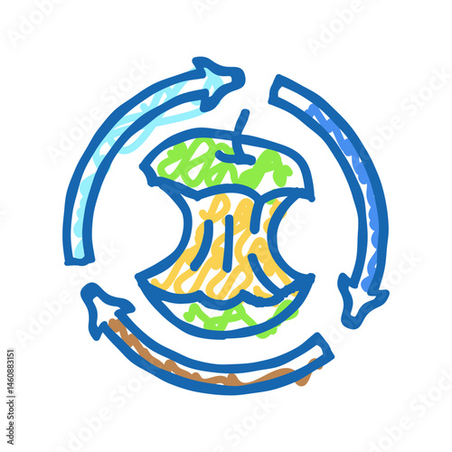 composting green living icon doodle illustration