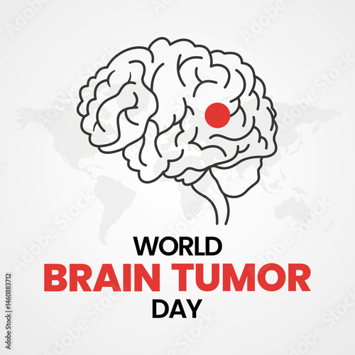 World brain tumor day Awareness Month background template illustration