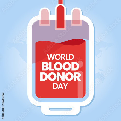 World Blood Donor Day June 14 social media post Banner Background Illustration