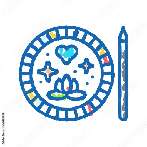 mood tracker mental health icon doodle illustration