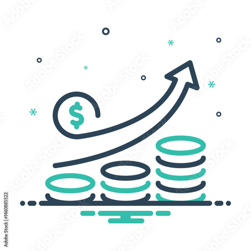 Mix icon for growth
