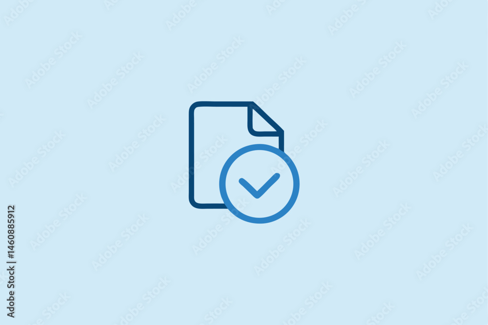 Document with Check Mark Icon Document with Check Mark Icon