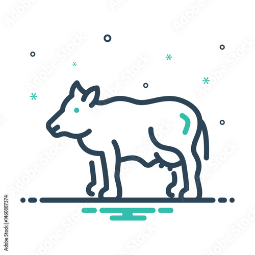 Mix icon for cow