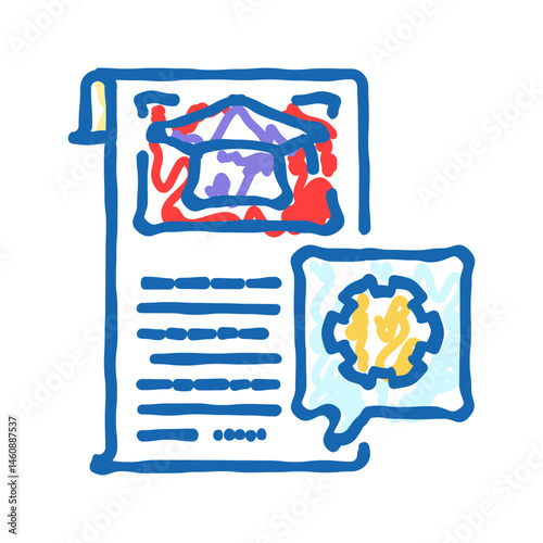 thesis guidance college teacher icon doodle illustration
