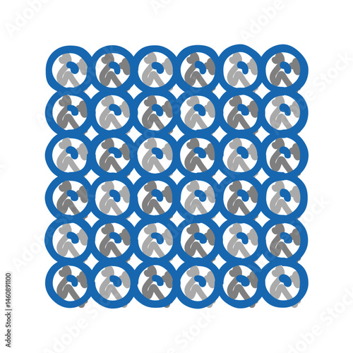 magnetic balls fidget toy icon doodle illustration
