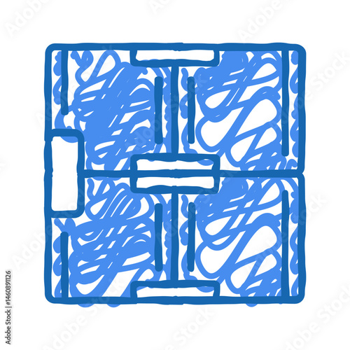 infinity cube fidget toy icon doodle illustration