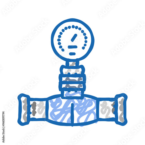 technology pipeline icon doodle illustration