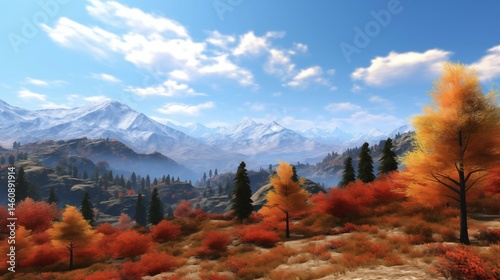 Mountain landscape background