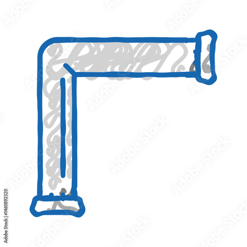 metal pipeline icon doodle illustration