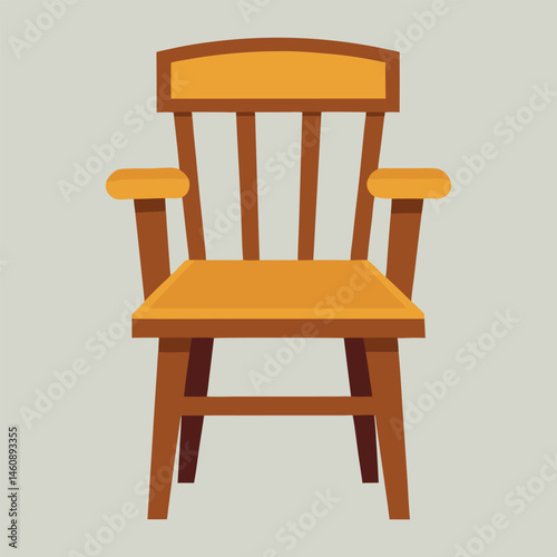 wooden chair vector