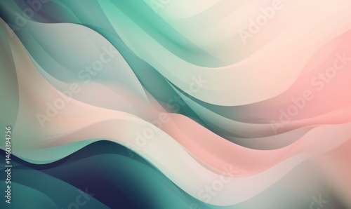 Soft Waves of Color in Pastel Tones for Background and Design