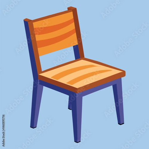 wooden chair vector