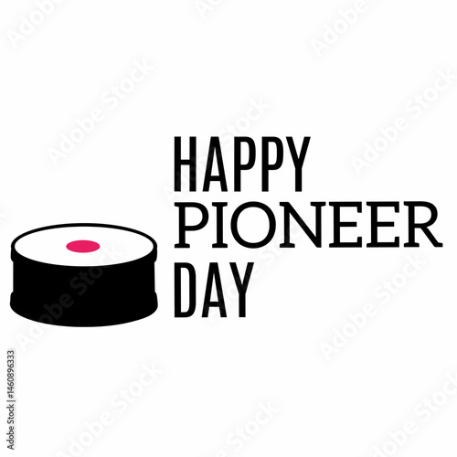Templare to celebrate pioneer day, vector illustration suitable for pioneer day event on american emigrant train west united states