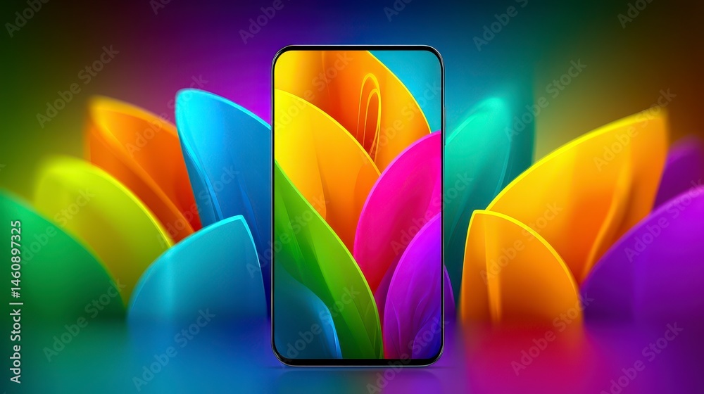 Vibrant Abstract Colorful Smartphone Wallpaper Background