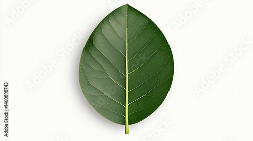 Obraz na płótnie Single Green Leaf Nature Botany Plant Ecology Minimalist Isolated Background Orga w salonie