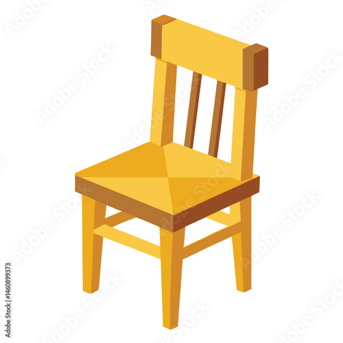 wooden chair vector