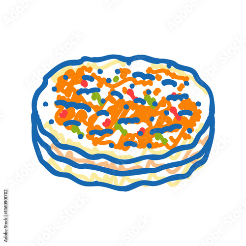 lahmacun tur turkish cuisinekish icon doodle illustration