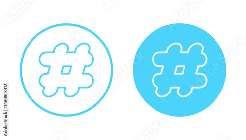 Hashtag icon vector. hashtag sign and symbol