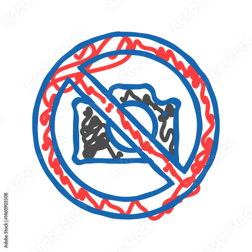 no wi fi icon doodle illustration