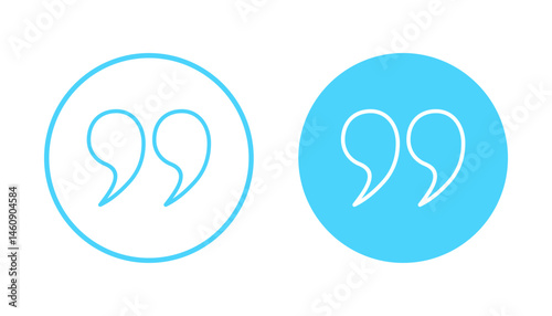 Quote icon vector. Quotation mark sign and symbol