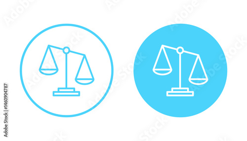 Scales icon vector. Law scale icon. Justice sign and symbol