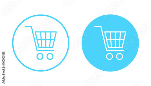 Shopping icon vector. Shopping cart sign and symbol. Trolley icon