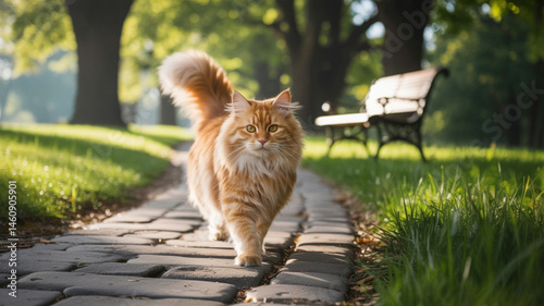 cat in the park