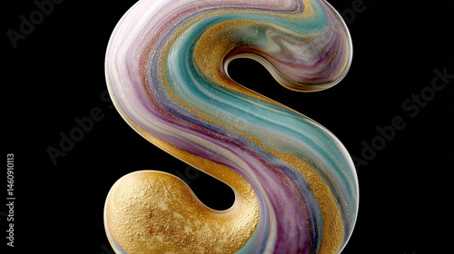 Elegant "S" in Swirls: A st...