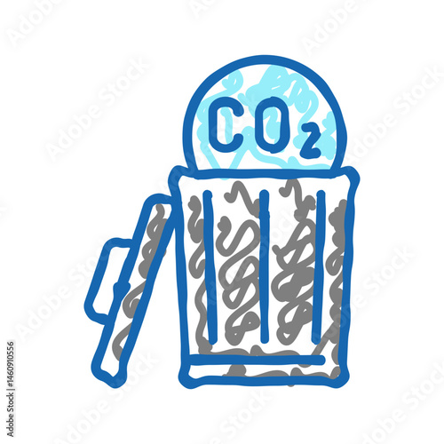 utilization carbon icon doodle illustration