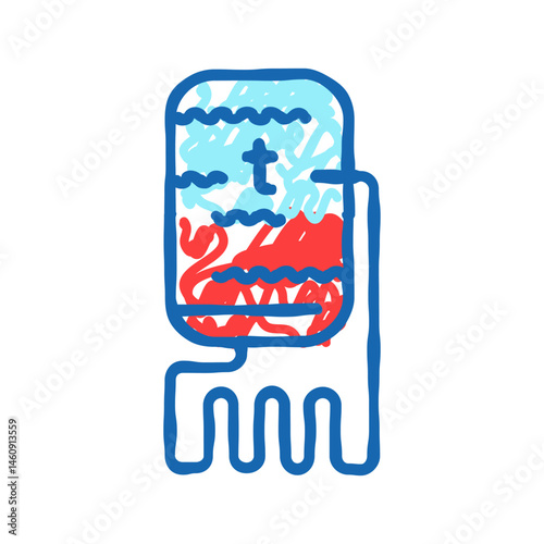 heat pump geothermal energy icon doodle illustration