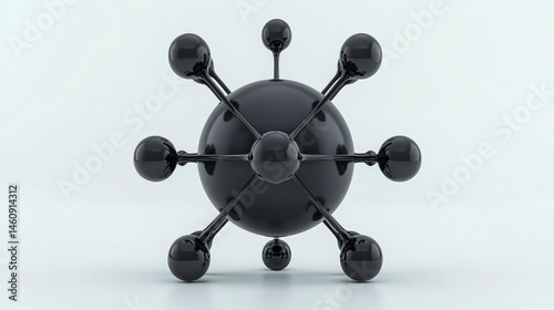 Obraz na płótnie Global Network Connection Abstract 3D Sphere Technology Business w salonie