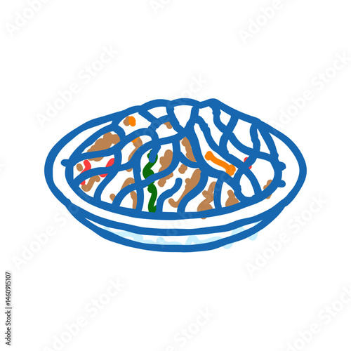 fajitas mexican cuisine icon doodle illustration