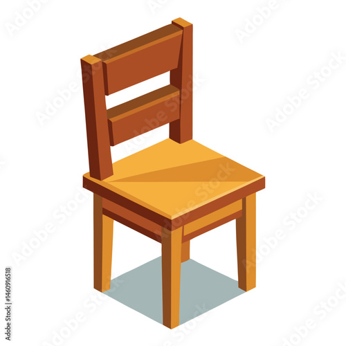 wooden chair vector