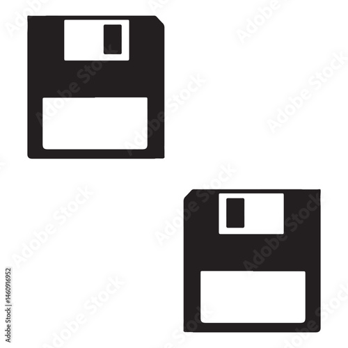 Disk silhouette, Disk vector, Disk illustration, silhouette, set icon, silhouette, Disk