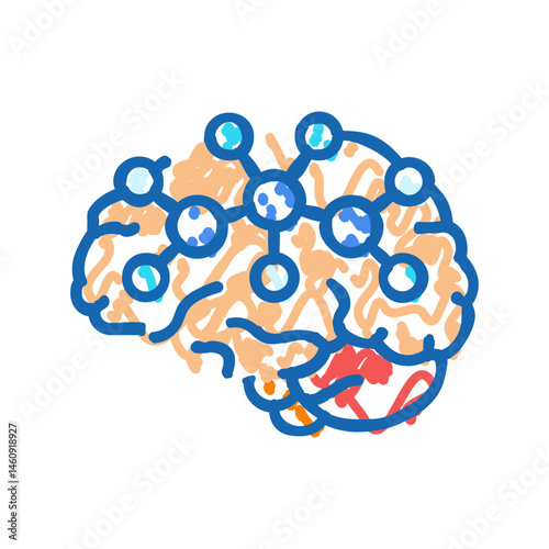 neurochemistry neuroscience neurology icon doodle illustration