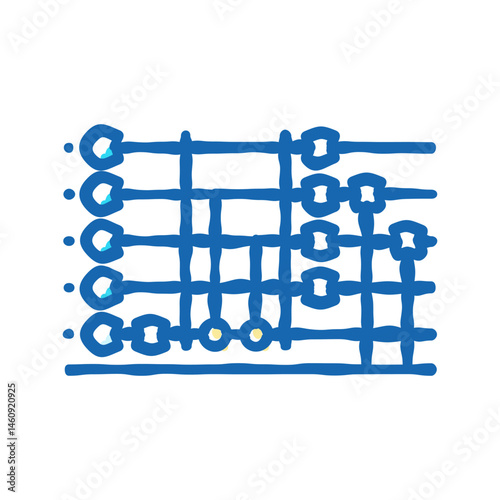 circuit quantum technology icon doodle illustration