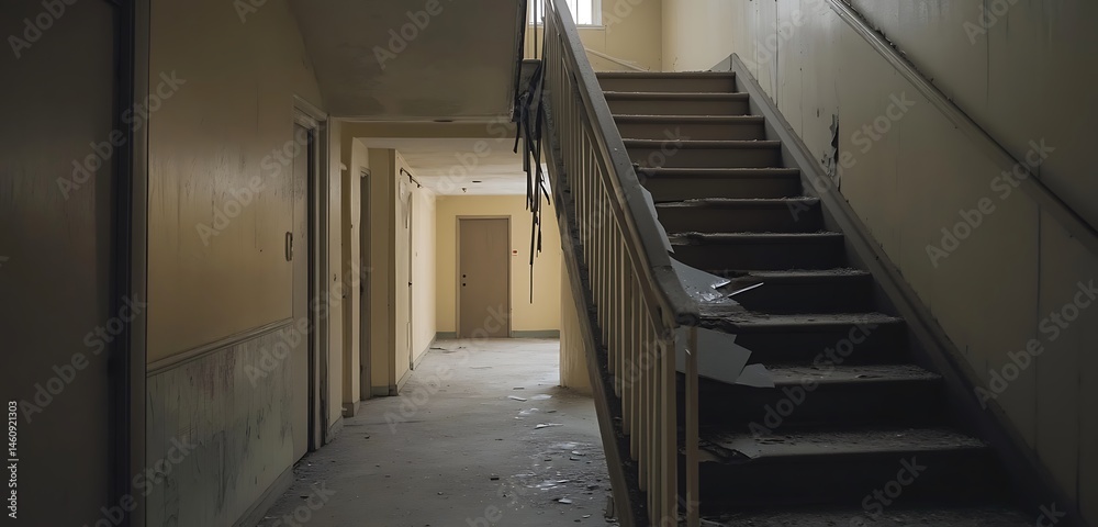 Fototapeta premium staircase in the old building