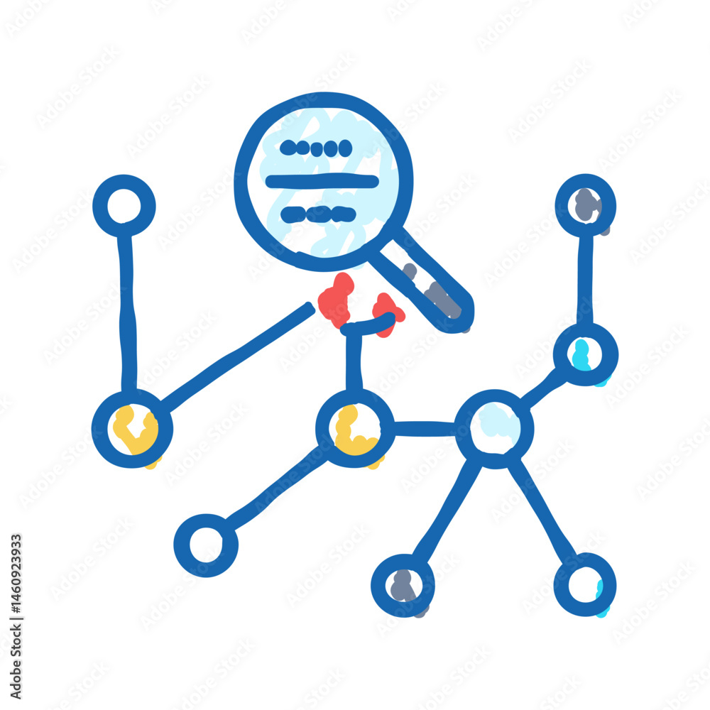 search algorithm icon doodle illustration search algorithm icon doodle illustration