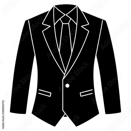 vector illustration of business suit
