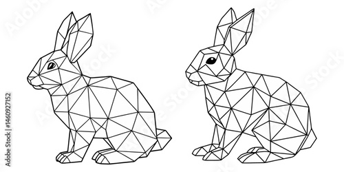 polygonal rabbit illustration artistic